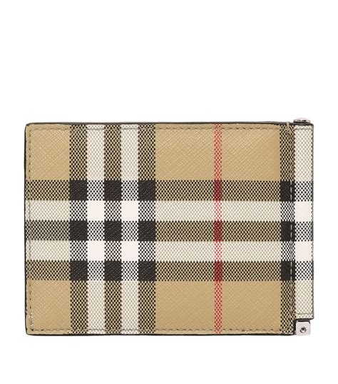 burberry clip wallet|Burberry check wallet.